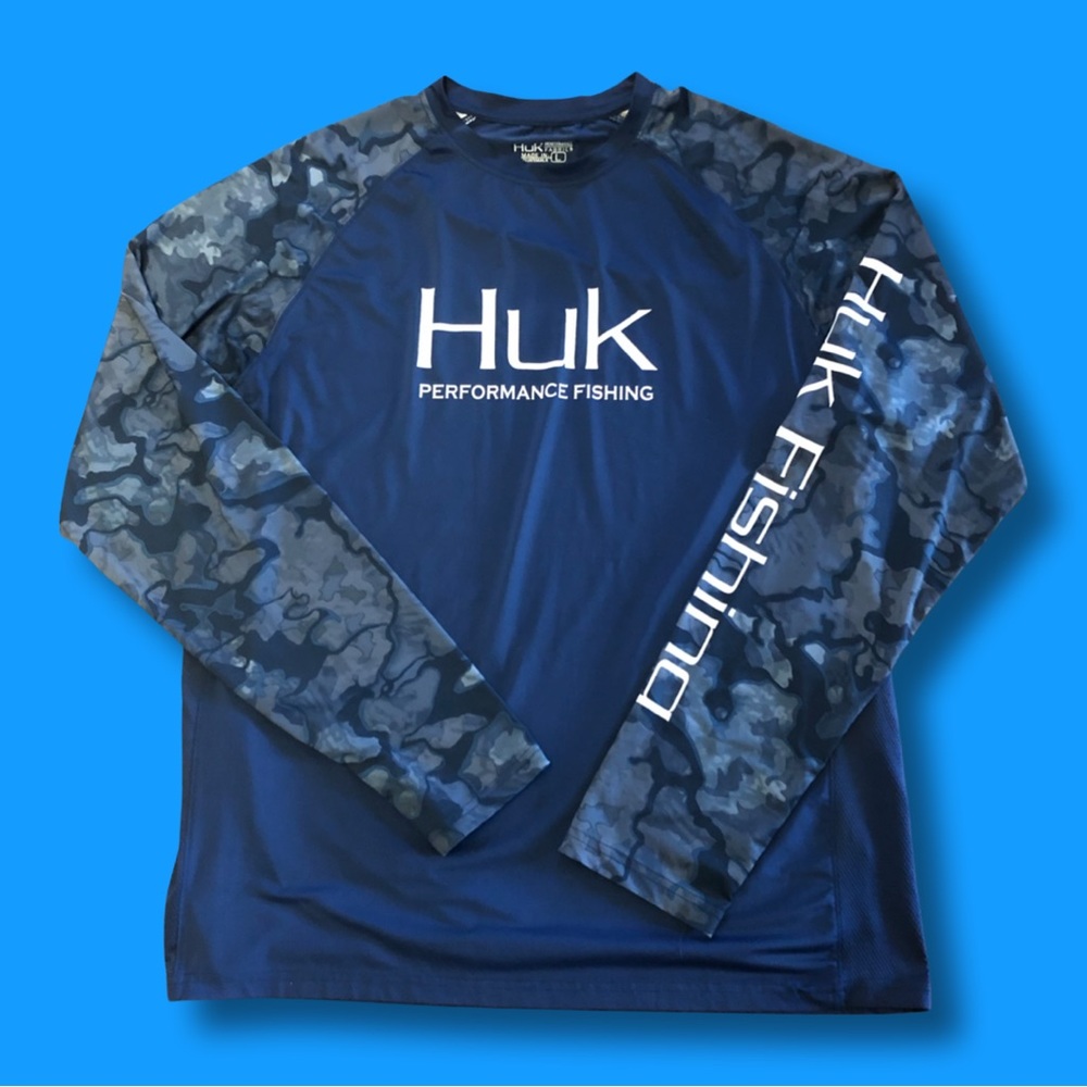Mens Huk Fishing Long Sleeve size L